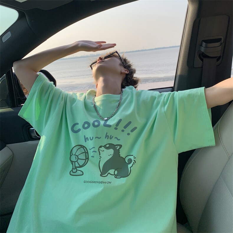 胖胖哥新款短袖大码宽松纯棉t恤男夏季潮流简约半袖上衣港风体恤，男装T恤，电商B316