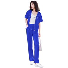 2022年夏装新款开衫休闲带帽运动服卫衣套装女网红时尚两件套女，女装套装/套裙，瑶迪依秀