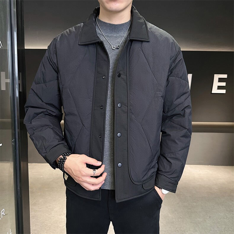 店主风冬季新款时尚潮流翻领休闲羽绒服外套男YR9887-P175,男装羽绒服,电商A413
