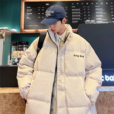 棉服男冬季加厚潮牌大码港风小众棉衣面包服M802P65，男装棉衣，星座1116-2