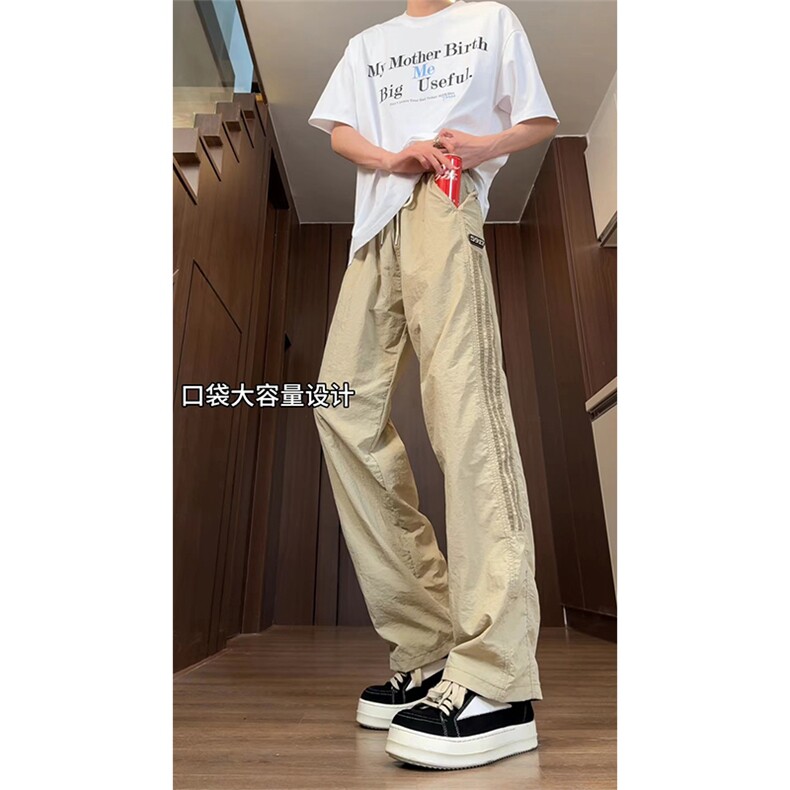 大量现货休闲裤男夏季薄款设计感速干直筒百搭长裤DY5032-P55,男装休闲裤,电商A178