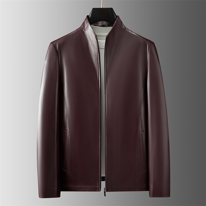 21139海宁皮衣男绵羊皮夹克外套韩版修身商务男装P750，男装皮衣，电商B360