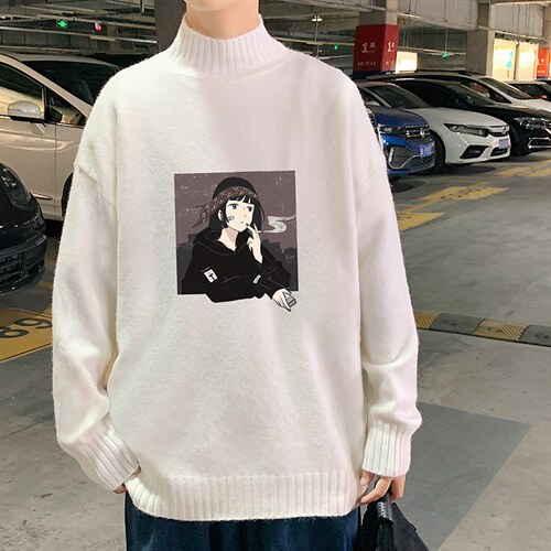 M18122-P45 加绒款-P65半高领毛衣男士大码针织衫男毛线衣男图片
