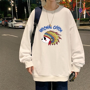 S6196-P28 加绒款-P33 秋季圆领卫衣男大码韩版宽松长袖外套图片