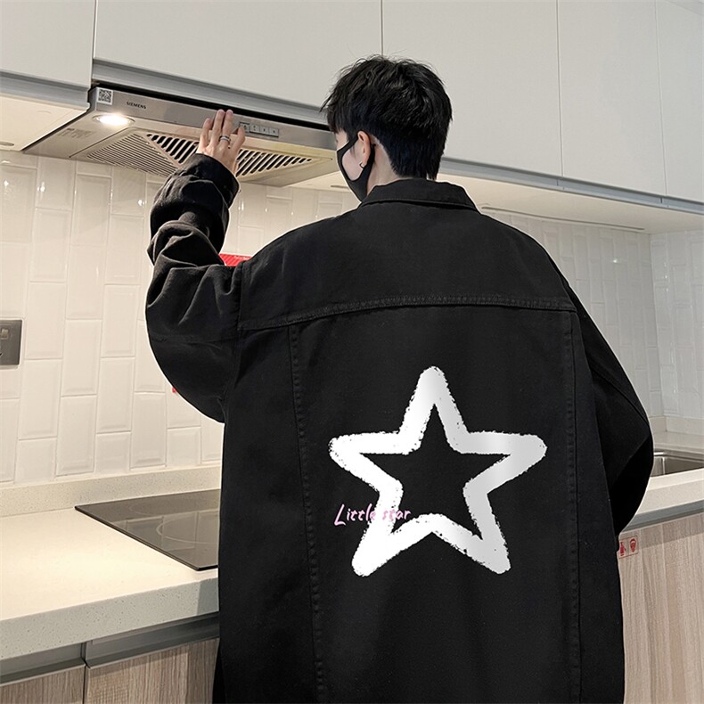 牛仔夹克男大码牛仔外套男茄克NJ77286-P60加绒款-P75,男装夹克,电商A040