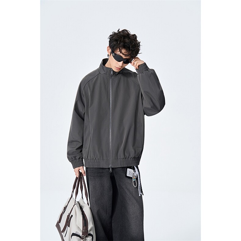 高品质春装新款老钱风美式高街解构立领棒球服飞行夹克休闲外套潮,男装夹克,电商A486