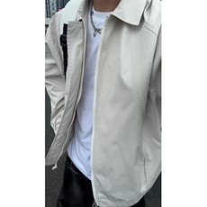美式撞色罗纹翻领夹克cleanfit哈灵顿设计潮牌外套504-W624-特P60，男装夹克，星座504