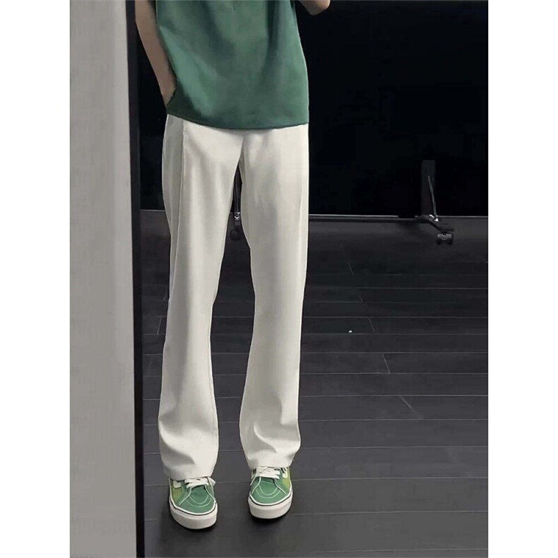 休闲裤男款直筒修身高级感裤子美式高街ootd穿搭微喇裤XC58,男装休闲裤,星座1116A（原606A-3）