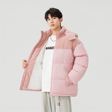 棉服撞色拼接灯芯绒外套男生冬季棉衣情侣装棉袄子M810-P85，男装棉衣，星座308B-2