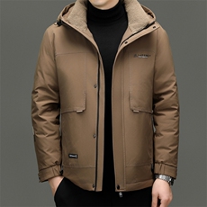 HYD8913新款冬季男士鸭绒羽绒服连帽保暖外套修身大衣，男装羽绒服，电商B360