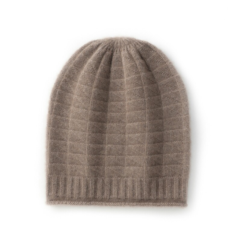 2025时尚百搭新款菱格帽休闲，帽子，朝思纯山羊绒