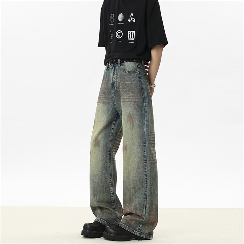 C315-G3081已起销量高质量泼墨闪粉美式牛仔裤(P70X98)2,男装牛仔裤,电商C315