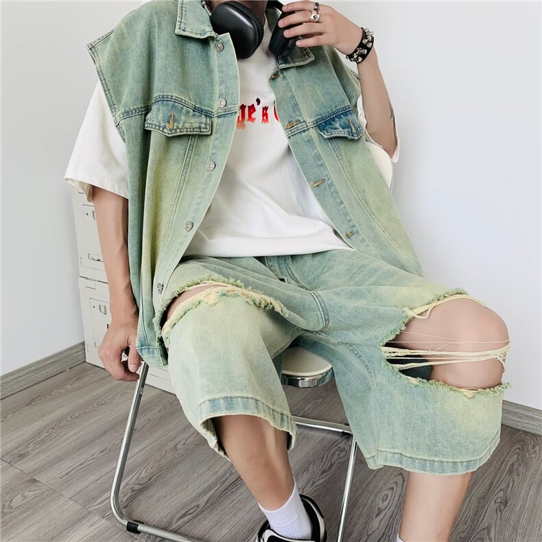 青春流行男休闲牛仔破洞裤子K8612P42上衣50,男装牛仔裤,星座1116-2