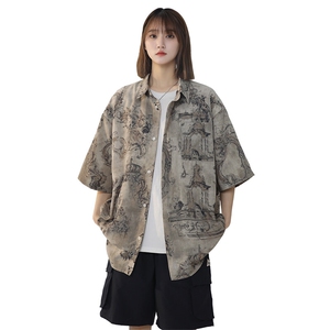 新款现货 清凉短袖夏季衬衫风冰丝 225-2-CS806-P38-控55图片