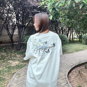 万针全刺绣解构设计260克重磅双纱纯棉高品质美式高街短袖T恤特35图片
