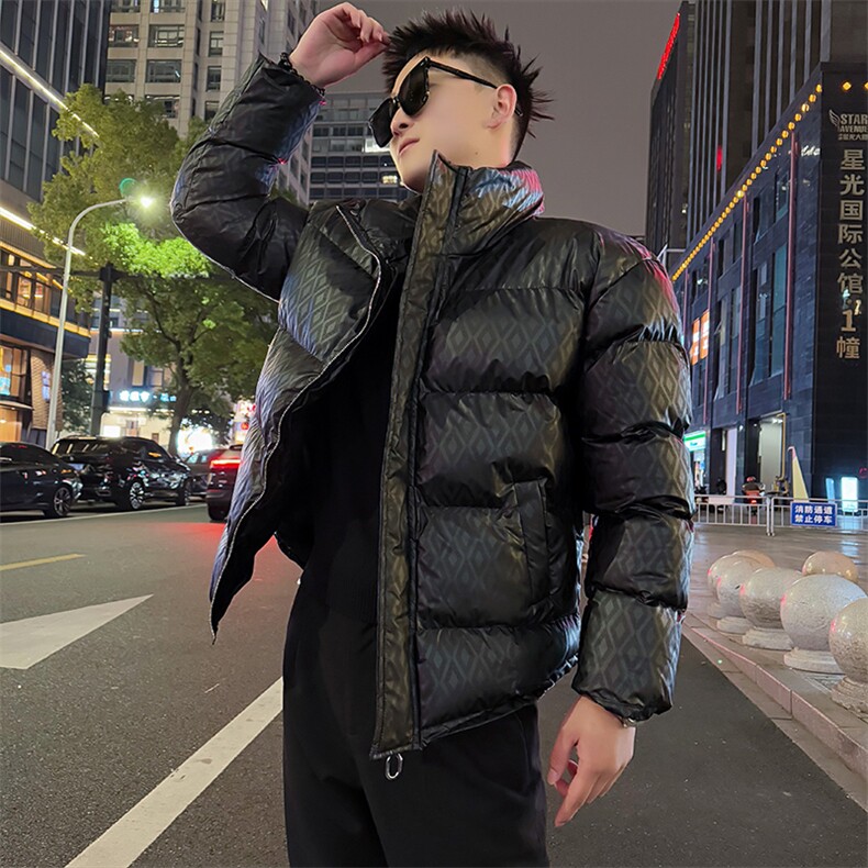 AY116/P138控178冬季社会小伙潮流百搭保暖立领字母棉服男黑首1,男装棉衣,星座305B-1