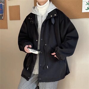 炸街外套男青少年春秋季2022港风ins痞帅宽松工装夹克 W2584-P75图片