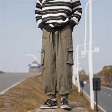 日系工装裤男秋冬季美式复古宽松休闲裤A807P38，男装休闲裤，星座1116-2