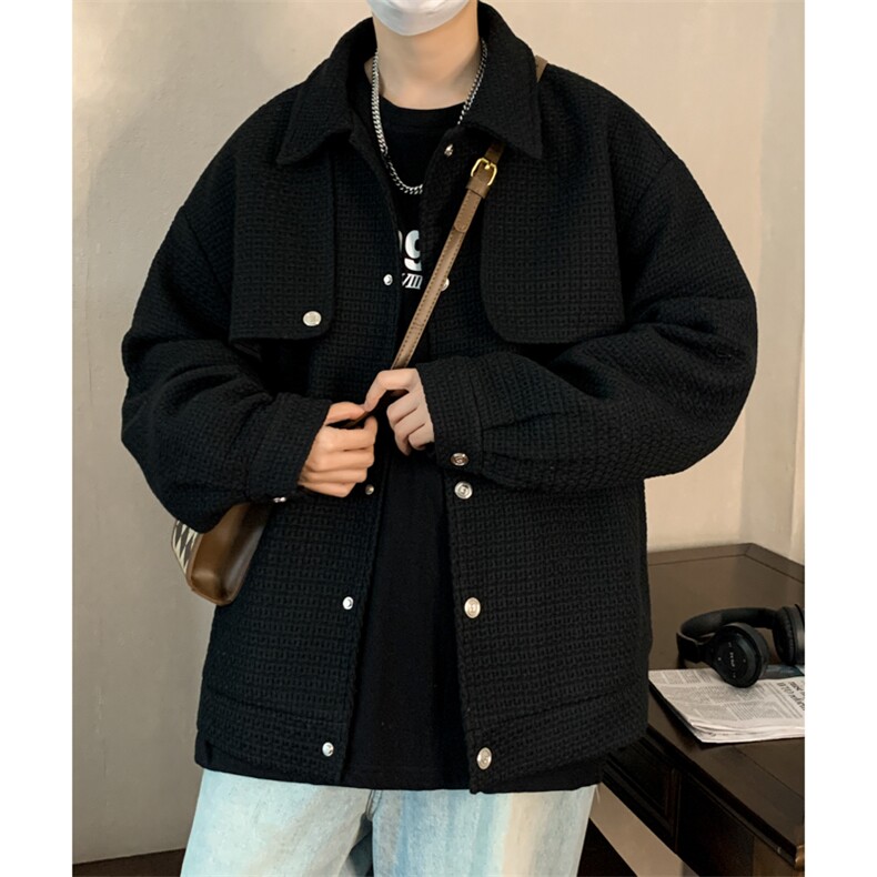 短款男春秋款高级感男装外套oversize夹克JK02880-P75图片