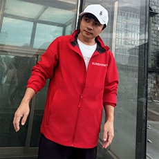 Y007小字母印花男女休闲大码团队立领冲锋衣户外旅游运动薄夹克潮，男装夹克，星座115A-3