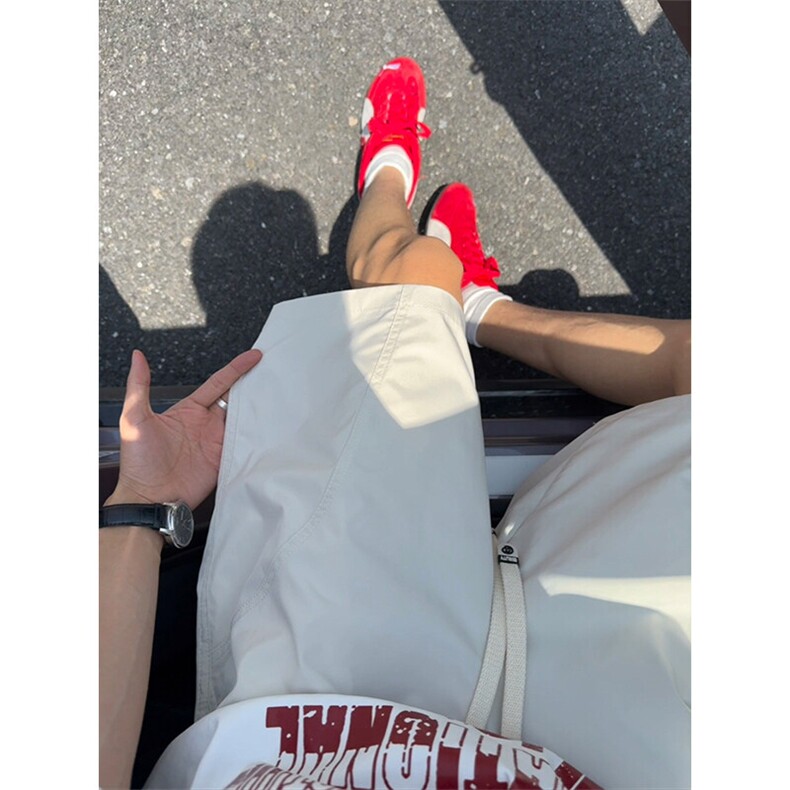 斜切美式篮球短裤男夏季潮牌oversize高街大裤衩速干运动过膝裤子,男装休闲裤,电商A022