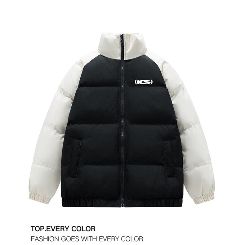 现货抖音得物可供视频三防加厚羽绒拼接棉衣外套面包棉服86626，男装棉衣，电商A486