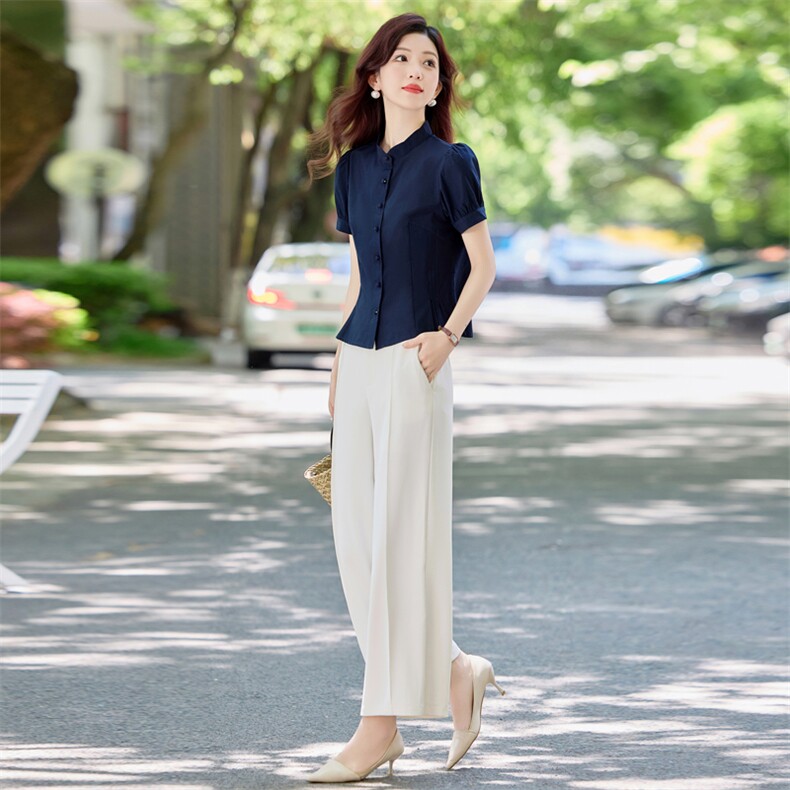 巨好看的夏装套装女2026新款洋气减龄时尚休闲棉麻阔腿裙裤两件套,女装套装/套裙,水衣源