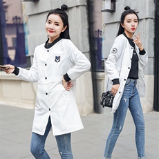 风衣女中长款2025秋装新款韩版修身显瘦薄外套学生夹克开衫棒球服，女装风衣，尚羽泽网红店