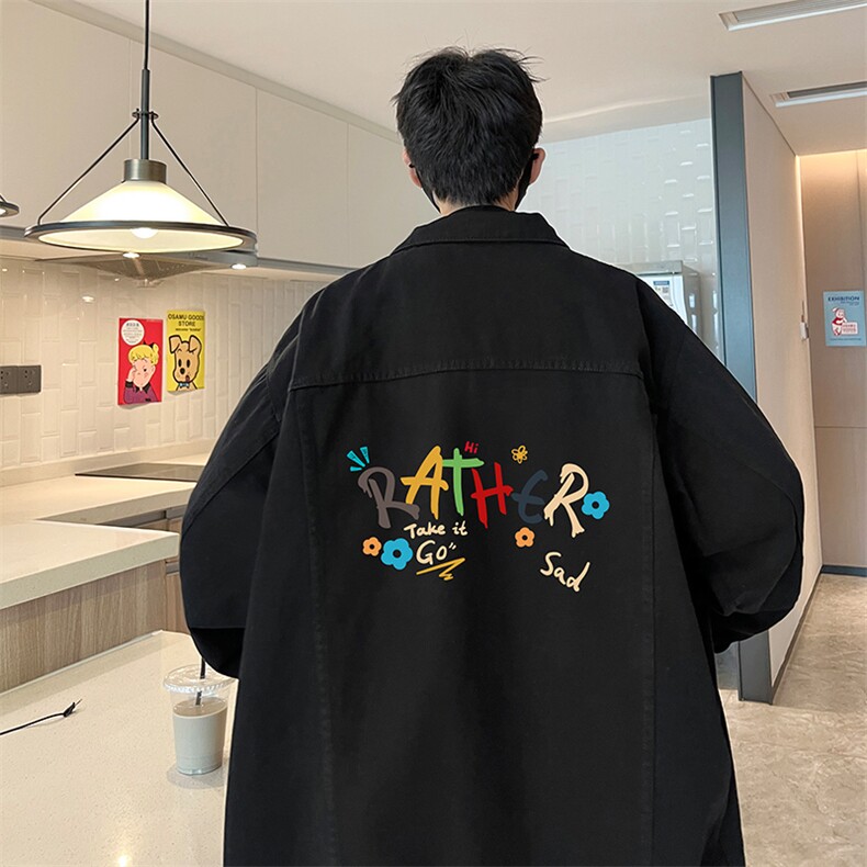 牛仔夹克男大码牛仔外套男茄克NJ77301-P60加绒款-P75,男装夹克,电商A040