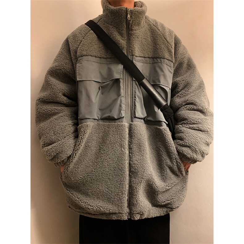 工装棉衣羊羔毛外套厚夹克棉袄港风棉服日系1016-1W86P128K158,男装棉衣,星座1016-1（原电商B408-1）