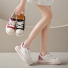 2024春季帆布鞋新款韩版ins潮女学生厚底增高运动板鞋休闲鞋，女鞋帆布鞋，电商A223