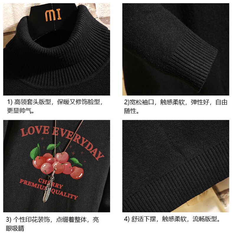 高领毛衣男士大码内搭毛线衣男砖墙GM45325-P45加绒款-P65,男装针织衫/毛衣,电商A040A