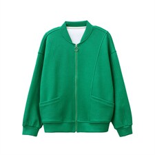 2022年秋季新款短外套女士短款韩版宽松显瘦棒球服女拉链开衫，女装短外套，忆绮罗