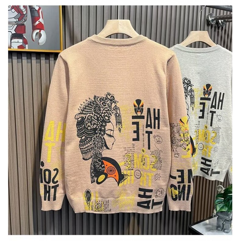 慵懒潮流气质原宿简约日系流行毛衣男款圆领百搭文艺时尚ins新款,男装针织衫/毛衣,星座1013