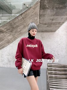 2021冬款加绒卫衣图片