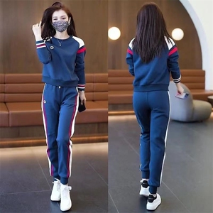 现货2025新款宽松休闲卫衣套装女时尚减龄加绒运动服两件套冬图片