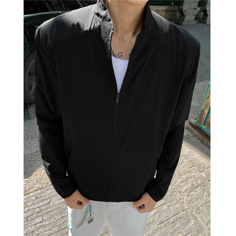 美式防晒服UPF50＋速干透气立体剪裁立领凉感夹克衫H1100特P55，男装夹克，电商A341