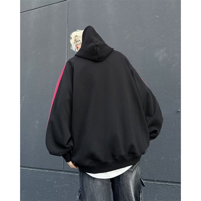 秋冬季织带连帽宽松卫衣男女同款Y8053P48,男装卫衣,星座1116-2