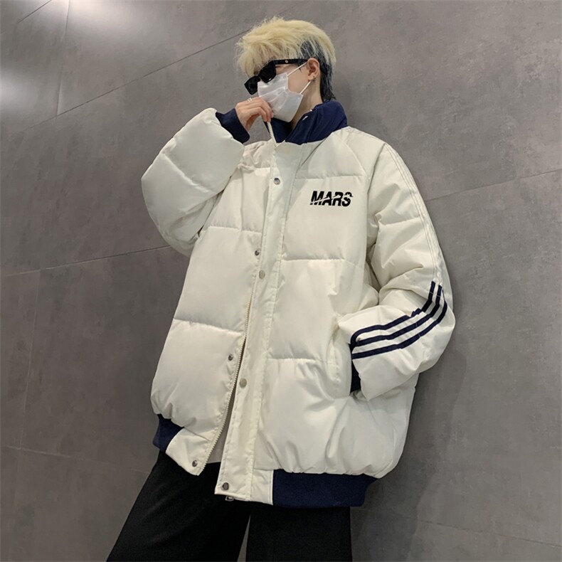 ！2025冬季新款男士撞色棉服加厚保暖情侣棉衣MY209特P80,男装棉衣,电商B220