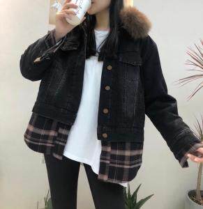 冬季牛仔加毛领外套，两个色！，女装，衣生缘