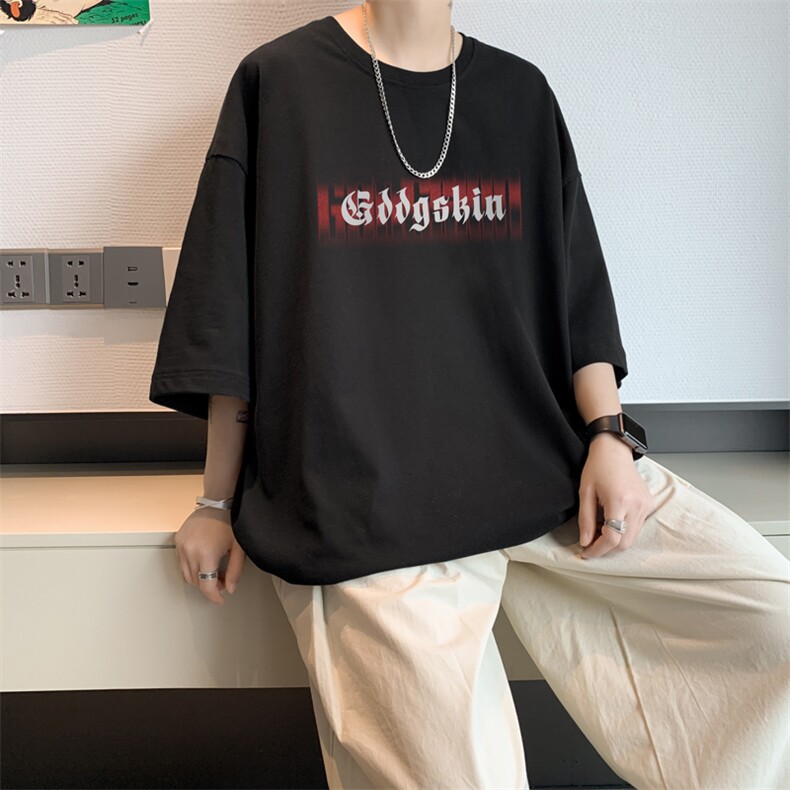 已注册/夏季内景纯棉ins韩版短袖T恤男青年宽松体恤潮DT9657/P25,男装T恤,电商B316