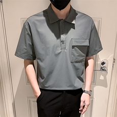 卡其2023夏装社会小伙男士纯色短袖衬衫男衬衣潮C3303-P58控价78，男装衬衫，电商A108