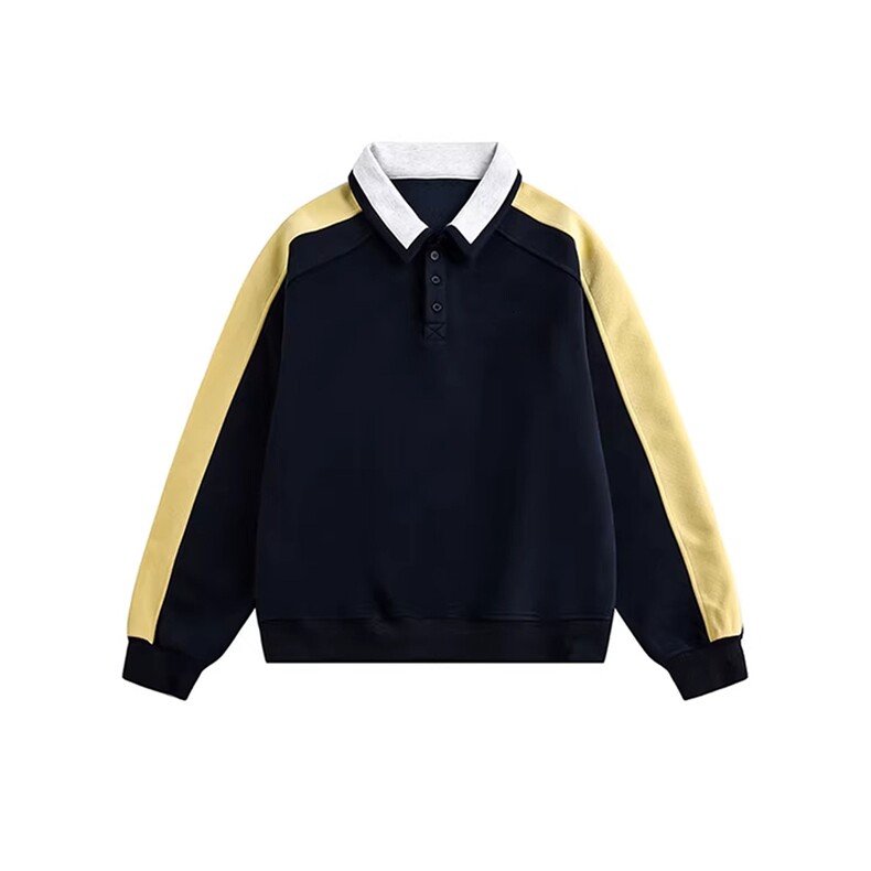 WY848-P55-450克重磅美式学院风拼接卫衣2026春季新款情侣卫衣,男装卫衣,星座1811B