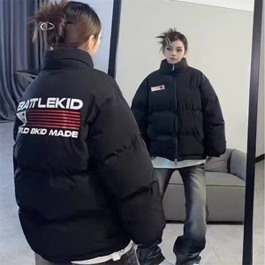 百搭文艺高质量防水棉服流行原宿潮流慵懒时尚ins日系新款气质图片