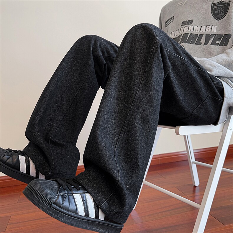 高街美式纯色微喇牛仔裤男修身长裤K9076-特P40现货，男装牛仔裤，星座810(原QT5070)