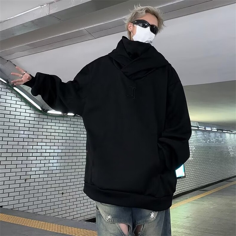 美式重磅高领卫衣男连帽冬季加绒宽松痞帅M8699-P58,男装卫衣,星座1109-3