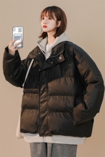 冬季保暖PU皮棉服男女宽松连帽棉衣棉袄外套225-2-20503-P110，男装棉衣，星座225-2