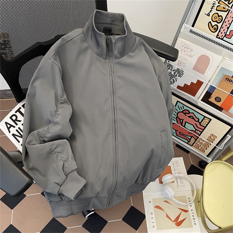 飞行员夹克外套男春秋款美式廓形短款冲锋cleanfit立领教练棒球服,男装夹克,星座601-1