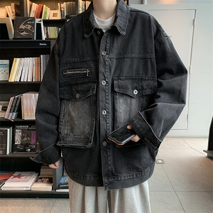 牛仔外套男春秋韩版潮流潮牌夹克男青少年学生上衣服JK0708-P68图片