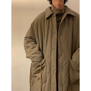 MY664-P168 高品质冬季纯棉中长款棉衣男水洗棉棉服宽松大码男装图片